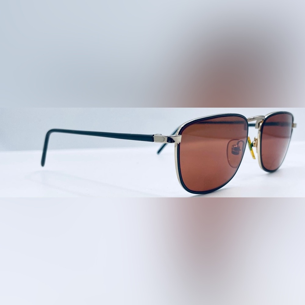Vintage MM Black Gold Oval Sunglasses Frames Only
